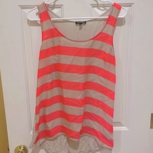 Express Pink Stripe Tank